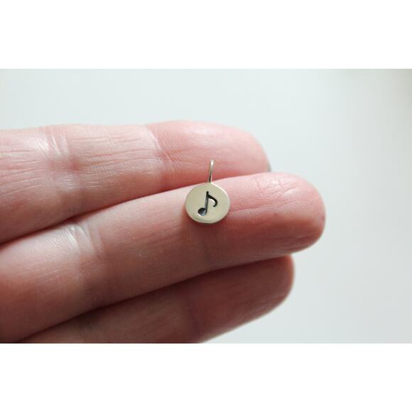 Sterling Silver Music Note Charm, Music Note Charm - Picture 1 of 5